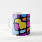 Bunte Gebäude-Blöcke Kaffeetasse (Vorderseite Links)