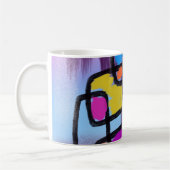 Bunte Gebäude-Blöcke Kaffeetasse (Links)