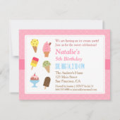 Bunte Geburtstage, Eiscreme-Party Einladungen (Vorderseite)