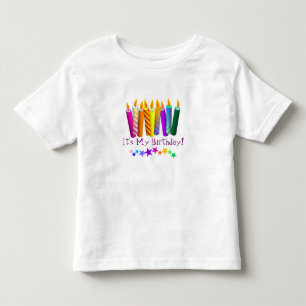 Bunte Geburtstags-Kerzen-Wünsche Kleinkind T-shirt