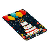 Bunte Geburtstagsballons Magnet (Rechte Seite)