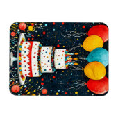 Bunte Geburtstagsballons Magnet (Horizontal)