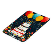 Bunte Geburtstagsballons Magnet (Linke Seite)