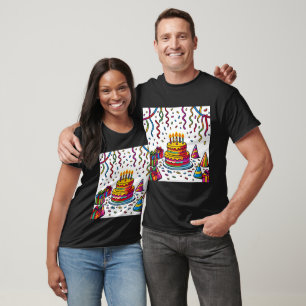 Bunte Geburtstagskuchen-Partyfeier T-Shirt