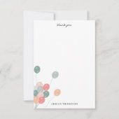 Bunte Geburtstagsparty Balloons Moderne Dankeskarte (Vorderseite)