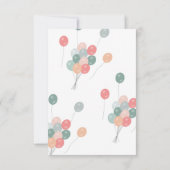 Bunte Geburtstagsparty Balloons Moderne Dankeskarte (Rückseite)