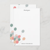 Bunte Geburtstagsparty Balloons Moderne Dankeskarte (Vorne/Hinten)