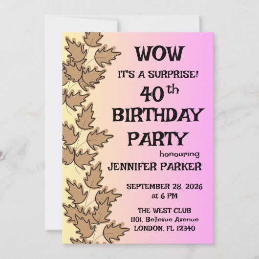 Bunte Geburtstagsparty Einladung (Vorderseite)