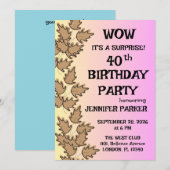 Bunte Geburtstagsparty Einladung (Vorne/Hinten)