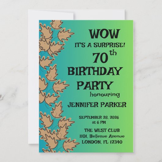 Bunte Geburtstagsparty Einladung (Vorderseite)