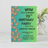 Bunte Geburtstagsparty Einladung (Stehend Vorderseite)