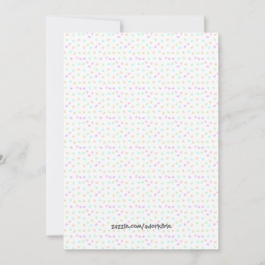 Bunte Geburtstagsparty Einladung (Rückseite)