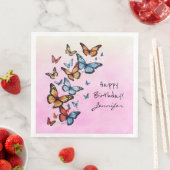 Bunte Geburtstagsparty Schmetterlingspapier Napkin Serviette (Beispiel)