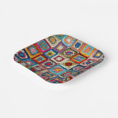 Bunte gehäkelt Granny Square-Decke Pappteller (Gewinkelt)