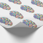 Bunte Gehirne Geschenkpapier (Ecke)