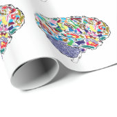 Bunte Gehirne Geschenkpapier (Rolleneckpunkt)