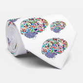 Bunte Gehirne Krawatte (Gerollt)