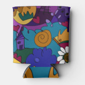 Bunte Gekritzel-Kunst Dosenkühler (Vorderseite)