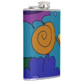 Bunte Gekritzel-Kunst-persönliche Flasche Flachmann (Rechts)