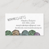 Bunte Gekritzelbälle der strickenden Häkelarbeit Visitenkarte (Rückseite)