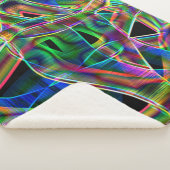 Bunte, gekrümmte Bänder, hervorgehoben durch Relie Sherpadecke (3/4)