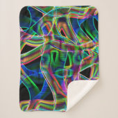 Bunte, gekrümmte Bänder, hervorgehoben durch Relie Sherpadecke (Vorderseite)