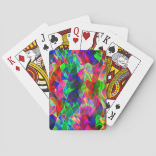 Bunte, gekrümmte Dreiecke oder farbige Gewölbe. Spielkarten