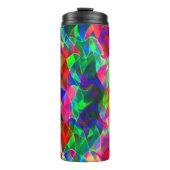 Bunte, gekrümmte Dreiecke oder farbige Gewölbe. Thermosbecher (Vorderseite)