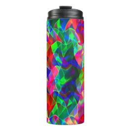 Bunte, gekrümmte Dreiecke oder farbige Gewölbe. Thermosbecher