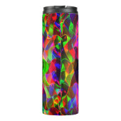 Bunte, gekrümmte Dreiecke oder farbige Gewölbe. Thermosbecher (Rückseite)