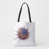 Bunte gelbe lila und weiße Blumenmitte Tasche (Vorderseite)