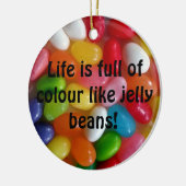 Bunte Geleebonbonsüßigkeit Keramikornament (Links)
