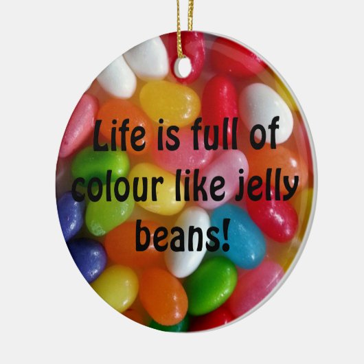 Bunte Geleebonbonsüßigkeit Keramikornament (Links)