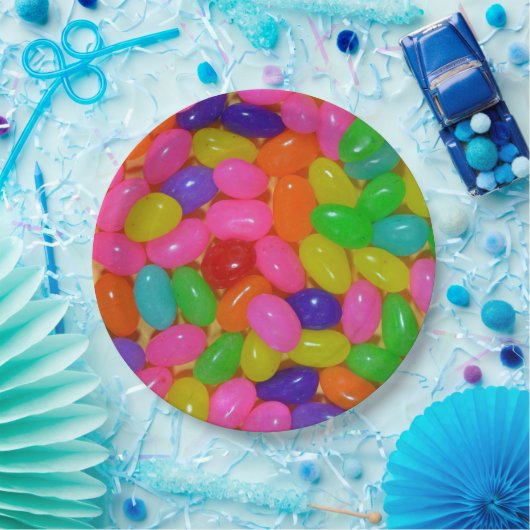 Bunte Geleebonbonsüßigkeit Pappteller (Party)