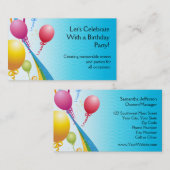 Bunte gelockte Bänder der Ballon-| Visitenkarte (Vorne/Hinten)