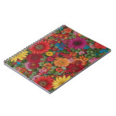 Bunte gemischte Blumen Notizblock (Linke Seite)