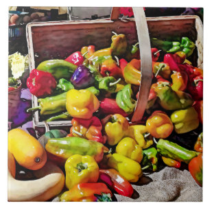 Bunte Gemüse auf dem Bauernmarkt Fliese