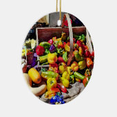 Bunte Gemüse auf dem Bauernmarkt Keramik Ornament (Rechts)