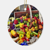 Bunte Gemüse auf dem Bauernmarkt Keramik Ornament (Links)