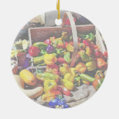 Bunte Gemüse auf dem Bauernmarkt Keramik Ornament (Hinten)