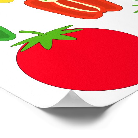 Bunte Gemüse. Poster (Ecke)