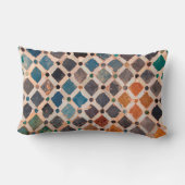 bunte gemusterte Fliesen Lendenkissen (Rückseite)