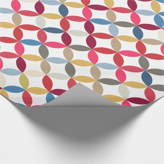Bunte gemusterte Verpackung der Kreisviertel Geschenkpapier (Ecke)