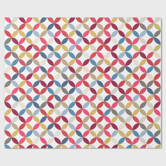 Bunte gemusterte Verpackung der Kreisviertel Geschenkpapier (Flach)