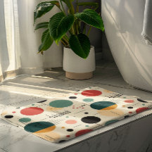 Bunte geometrische Muster aus der Mitte des Jahrhu