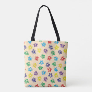 Bunte geometrische wirbelnde Kreise Tragetasche Tasche