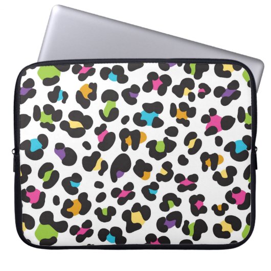 Bunte Gepard-Leopard-Druck-Geschenke für Teenager Laptopschutzhülle (Vorderseite)