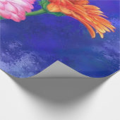 Bunte Gerberas Geschenkpapier (Ecke)