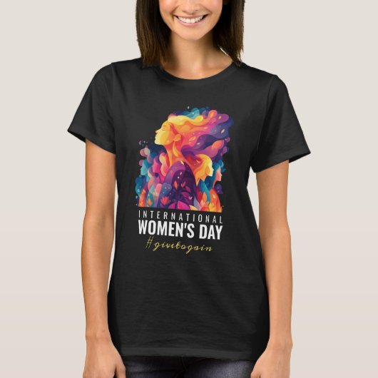 Bunte Gesichter Abstract Frauentag | IWD T-Shirt (Vorderseite)