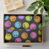 Bunte Gesichter auf Schwarzem Seidenpapier (Geschenk)